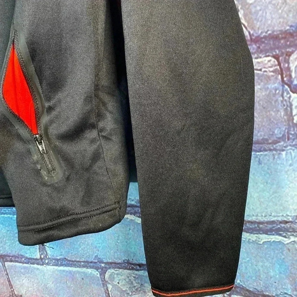 Aeropostale Jacket Zip Small Quarter Two-Tone Red Black Reflective Activewear - Picture 3 of 8